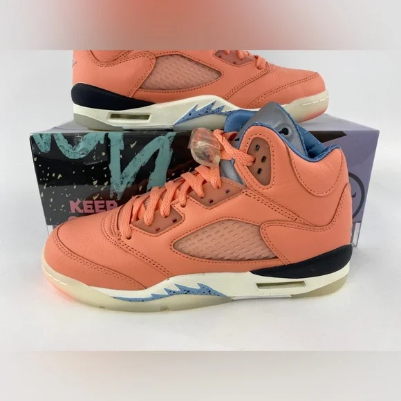 Nike X DJ Khaled Jordan 5 Crimson Bliss Youth Size 5Y-6.5Y GS Orange DV4983 641 - Picture 12 of 12